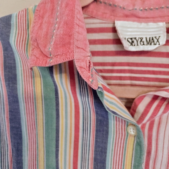 🍭VTG colorblock button down shirt - Picture 4 of 9